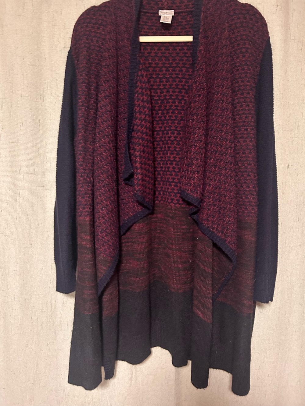 SUSAN BRISTOL, 2XL, Women's Red & Black Cardigan